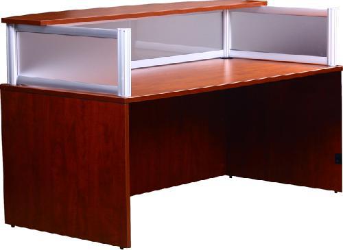 Boss Office Products N269G-M Boss Office Products N269G-M Plexiglass Reception Desk, Mahogany, The reception desk shell can be used alone or in conjunction with other reception items, This Mahogany unit makes a good first impression every time, Mahogany finished wood with plexiglass,, Dimension 71 W x 36 D x 36 H in, Frame Color Mahogany, Wt. Capacity (lbs) 250, Item Weight 220 lbs, UPC 751118226911 (N269GM N269G-M N269G-M)