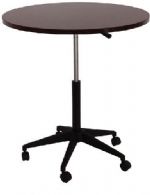 Boss Office Products N30-M Boss Office Products N30-M 32" Mobile Round Table, Mahogany, 32" Mobile round table, Pneumatic gas list height adjustment, Nylon base, Hooded double wheel casters, Dimension 32 W x 27 -38 H in, Frame Color Mahogany, Wt. Capacity (lbs) 250, Item Weight 20 lbs, UPC 751118203011 (N30M N30-M N-30M) 