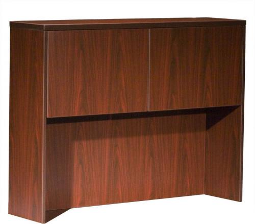 Boss Office Products N339-M Hutch With 2 Doors, Mahogany 4826, Two door 48