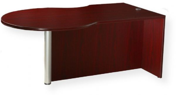 Boss Office Products N647R-M P-Desk Shell, Right Side, P- Right handed desk shell, Mahogany finished laminate with tri curved edge banding, Dimension 71 W x 42 D x 29.5 H in, Frame Color Mahogany, Wt. Capacity (lbs) 250, Item Weight 156.2 lbs, UPC 751118247121 (N647RM N647R-M N647RM)