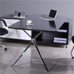 Boss Office Products N7001-BK Veneer Series Desk, Dimensions: 71 W x 32.5 D x 29.5 H in, Weight: 134 lbs, Frame Color: Black, Weight Capacity: 250, UPC 751118700138 (N7001-BK N7001-BK) 