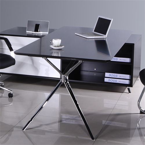 Boss Office Products N7001-BK Veneer Series Desk, Dimensions: 71 W x 32.5 D x 29.5 H in, Weight: 134 lbs, Frame Color: Black, Weight Capacity: 250, UPC 751118700138 (N7001-BK N7001-BK)
