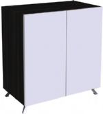 Boss Office Products N7003-BK Veneer Series Cabinet; Cabinet with Doors; Dimension 31.5 W x 18 D x 31.5 H in; Frame Color Black; Wt. Capacity (lbs) 250; Item Weight 113 lbs; UPC 751118700336 (N7003BK N7003-BK N-7003BK) 