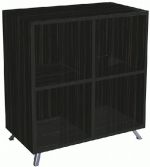 Boss Office Products N7004-BK Veneer Series Bookcase; Black Bookcase, Dimension 31.5 W x 18 D x 31.5 H in; Frame Color Black; Wt. Capacity (lbs) 250; Item Weight 95 lbs; UPC 751118700435 (N7004BK N7004-BK N-7004BK) 