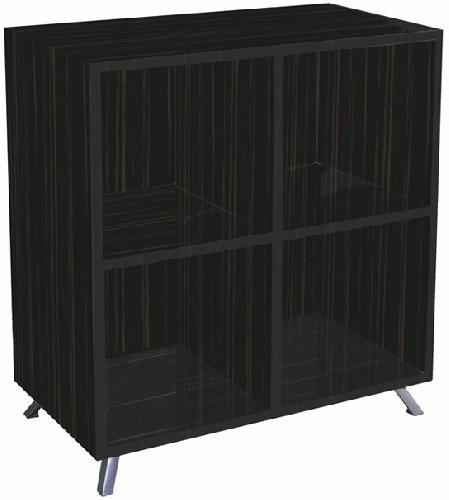 Boss Office Products N7004-BK Veneer Series Bookcase; Black Bookcase, Dimension 31.5 W x 18 D x 31.5 H in; Frame Color Black; Wt. Capacity (lbs) 250; Item Weight 95 lbs; UPC 751118700435 (N7004BK N7004-BK N-7004BK)