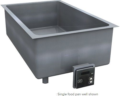 Delfield N8731-DESP ESP Series One Pan Drop-In Hot Food Well, 4.8 - 5.4 Amps, 60 Hertz, 1 Phase, 208-230 Voltage, 1,000 Watts, 2 Full Size Food Pans Capacity, Digital Control Type, Drain, Drop In Installation Type, Stainless Steel / Galvanized Steel Material, 2 Number of Pans, Electric Power Type, Full Size Size, 30.75