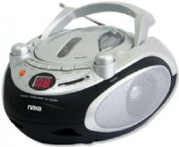 Naxa Electronics NPB-245 Portable CD Player and AM/FM Stereo Radio, Silver Color; Plays CD and CD-R/RW discs; AM/FM radio; 3.5mm AUX audio input for smartphones, iPods, and other audio devices; Dimensions 9" x 9" x 5"; Weight 3 lbs; UPC 840005004630 (NAXAELECTRONICS-NPB-245 NAXAELECTRONICS NPB245 NAXAELECTRONICS-NPB245 NAXAELECTRONICSNPB245 NPB245) 