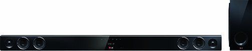 LG NB3730A Home theater sound bar system, Subwoofer, home theater sound bar system Components, Stereo Sound Output Mode, Amplifier, digital player, network player Functions, Network, USB-host Media Content Source, 300 Watt Output Power / Total, 80 Watt - 4 Ohm - THD 10% - 2 channels front 140 Watt - 3 Ohm - THD 10% - 1 channels subwoofer Amplifier Output Details, UPC 719192589322 (NB3730A NB-3730A NB 3730A)