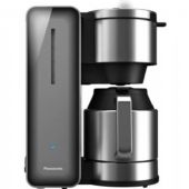 Panasonic NC-ZF1H Coffee Maker with High Quality Stainless Steel & Glass Finish, Smoke, Smoke Color, Stainless & Transparent Glass Main Unit Material, 8 Cup Capacity, Electric Button Operation Method, Transparent illumination (Blue) Electricity display, Stainless Keep Warm Carafe, non-detachable Water Tank, Filter (paperless), Drip Stopper, (Unit) Water Level gauge, Aroma Selector, Auto Shut Off, 10 1/2 Width, 13 5/8 Height, UPC 885170105263 (NCZF1H NC-ZF1H) 