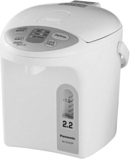 Panasonic NC-EH22PC Quart Electric Thermo Pot, Pot boils and dispenses up to 2-2/7 quarts of water, 4 temperature settings - 140/180/190/208 F, Bincho-tan with non-stick coated interior, De-chlorination and energy saver timer modes (NC EH22PC NCEH22PC)