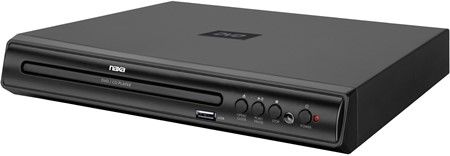 Naxa ND856 Compact DVD Player with USB Input, On-screen Display, Play digital media from USB memory sticks, Connection options include composite video and coaxial digital audio, NTSC/PAL Video Standard, Includes: Remote control and A/V cable, UPC 840005006962 (ND-856 ND 856)