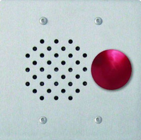 Aiphone NE-SSR Flush Mount 2-Gang Vandal Resistant Sub With Red Button, 75 Ohm / 1Vp-p composite video Video Output, Auto Iris Control, 1.0 lux Minimum Illumination, 1/3