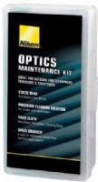 Nikon 7073 Optics Maintenance Kit, A small brush that allows the user to sweep dust and other fine particles from lenses quickly and easily, Can be applied to lenses to remove the residue from water droplets or similar lens-degrading stains or marks, Anti-static microfiber cleaning cloth (NIKON7073 NIKON-7073 NKN7073 NKN-7073) 