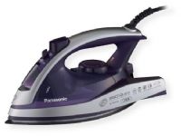 Panasonic Home Appliances NI-W950A 360 degrees Quick Multi-Directional Steam/Dry Iron with Curved Alumite Soleplate; Silver w/Violet Accents; Iron smoothly and precisely in any direction with a sleek, ergonomic, double-tipped soleplate and 1700 Watts of power; UPC 885170100985 (NI-W950A NIW950A NI-W950A-PANASONIC NIW950A-PANASONIC NI-W950A-IRON NIW950A-IRON) 