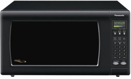 Panasonic NN-H765BF Microwave Oven, 1.6 cu. ft. Oven Capacity, 1250W Output Power, Sensor, Door Window, Button Control Panel, Multi-Lingual Menu Action Screen, Keep Warm, Popcorn, Quick Minute, More/Less Control, Delay Start, Timer, Black Color (NN H765BF NNH765BF)