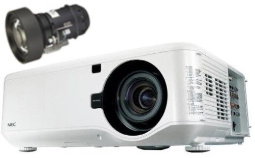 NEC NP4000-08ZL Model NP4000 NP Installation Series, Large Venue DLP Digital Projector with NP08ZL Lens, 5200 ANSI Lumens, XGA 1024x768 native resolution, Contrast Ratio Up to 2100:1, Advanced video processing with BrilliantColor, 36.4 lbs/16.5kg, Alternative to GT6000 (NP400008ZL NP4000 08ZL NP-08ZL NP-4000 NP 4000)