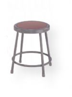 National Public Seating Corp 6230 Basic Stool 30"; Heavy duty 18 gauge, 0.875" steel tubing; Seat is a full 14" diameter with 11.5" diameter Masonite hardboard recessed into the pan with eight rivets and will not chip or crack; 30" height;  Dimensions 16.5" x 16.5" x 30"; Shipping Weight 11.0 lbs (NP-6230 NP6230 ALVIN OFFICE FURNITURE CHAIR WOOD) 