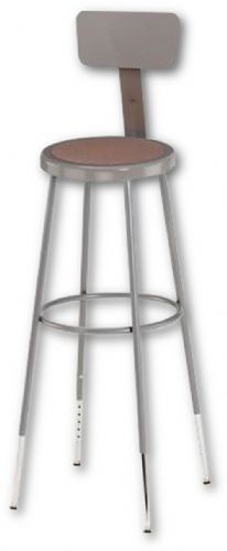 National Public Seating Corp NP6230B Stool With Adjustable Backrest 43
