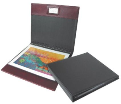 Prestige NPB1417 Elegance Series Presentation Binder 14 x 17 in, Black, Elegant Embossed Leather-Like Soft Vinyl, Lined Interior, 2 inner pockets, Business Card Holder, Holds up to 50 page, Includes 10 acid-free archival protector sleeves, Ship Weight 5 lbs, SHip Dim 21 X 18 X 1.5 in, UPC 088354951773, Harmonized Code 0004202122035 (NPB-1417 NPB 1417) 