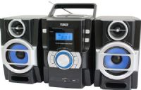 Naxa NPB-429 Portable MP3/CD Player with PLL FM Stereo Radio & USB Input; 16W, 8W x 2 full-range speakers (detachable) Total speaker output; Plays CD and CD-R/RW discs; Plays MP3s from CD or USB memory drives; FM radio with digital preset tuning; 3.5mm AUX audio input for smartphones, iPods, and other audio devices; UPC 840005006887 (NPB429 NPB 429 NP-B429) 