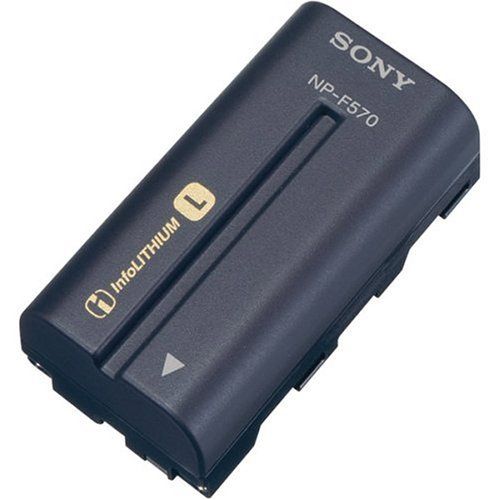Sony NP-F570 Camcorder Battery for DCRVX2100, HDRFX1, HD1000U & HVRZ1U Sony Camcorderes, 8.4 V DC Maximum Output Voltage, Provides up to 5 hours of continuous recording time, Built-in microprocessor accurately calculates remaining power within minutes (NP F570 NPF570 NPF)