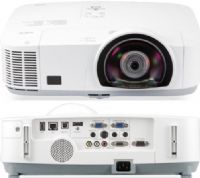 NEC NP-M300XS Short Throw LCD Projector, 3000 ANSI Lumens, Native Resolution XGA 1024 x 768, Maximum Resolution UXGA 1600 x 1200, Contrast Ratio (up to) 2000:1, Screen Size (diagonal) 60 to 110 in./1.52 to 2.79m, Throw Ratio 0.48 to 1, Projection Distance 1.9 to 3.6 ft./0.57 to 11m, Projector Angle 37.3° tele/38.6° wide, 8.8 lbs (NPM300XS NP M300XS NPM-300XS NPM300-XS) 
