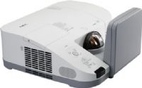 NEC NP-U310W DLP Projector, 3100 ANSI lumens Image Brightness, 1800:1 Image Contrast Ratio, 77.2 in - 100 in Image Size, 6 in - 1 ft Projection Distance, 0.3:1 Throw Ratio, 1280 x 800 WXGA native / 1600 x 1200 WXGA resized Resolution, Widescreen Native Aspect Ratio, 85 V Hz x 91.1 H kHz Max Sync Rate, 280 Watt Lamp Type, 2500 hours Typical mode / 3000 hours economic mode Lamp Life Cycle, Keystone correction Controls / Adjustments, Manual Zoom Type (NPU310W NP-U310W NP U310W) 