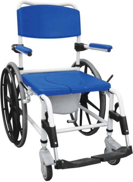 Drive Medical NRS185006 Aluminum Shower Mobile Commode Transport Chair, 17
