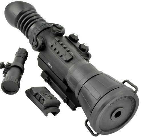 Armasight NRWVULCAN6G9DA1 Vulcan 6x Gen 3 Ghost MG Night Vision Riflescope, Gen 3 Ghost - Ghost White Phosphor IIT Generation, 47-57 lp/mm Resolution, 6x Magnification, 7 Exit Pupil Diameter, mm, 45 Eye Relief, mm, F1.8, 145 mm Lens System, 7 FOV, -4 to +4 dpt Diopter Adjustment, Direct Controls, Long range (detachable) Infrared Illuminator, Waterproof Environmental Rating, UPC 849815003840  (NRWVULCAN6G9DA1 NRW-VULCAN-6G9DA1 NRW VULCAN 6G9DA1)