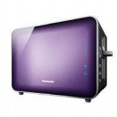 Panasonic NT-ZP1V Stainless Steel and Glass Toaster, Violet, Violet Color, Stainless & Transparent Glass Main Unit, 2 Slices, Electric Button Operation, Transparent illumination (Blue) Electricity display, Browning Control - 7 Adjustable, (Buit In) Warming rack, Automatic Shut off, Bread Centering, (Bottom) Integrated cord storage, 11 5/8 x 7.5/8 x 6 1/4 Dimensions, UPC 885170105331 (NTZP1V NT-ZP1V) 