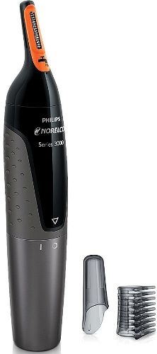 Norelco NT3345/49 Nose, Ear & Eyebrow Trimmer, Advanced ProtecTube technology with innovative guard system, Ultra precise & sharp cutting slots for a perfect trim, Perfectly angled for easy reach inside ear or nose, Fully washable, 3mm (1/8