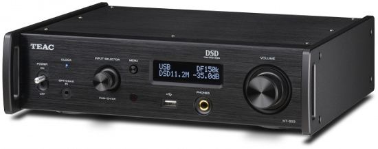 TEAC NT503B Network Player; Black; USB DAC supporting 11.2MHz DSD Native Playback and 32-bit/384kHz PCM, from PC via a single USB Cable; 5.6MHz DSD and 24-bit/192kHz WAV/FLAC Streaming Playback via LAN; 5.6MHz DSD and 24-bit/192kHz WAV/FLAC Playback from USB Flash Memory; High quality Wireless Playback via Bluetooth supporting aptX, AAC and SBC Codec; UPC 043774031504 (NT503B NT503-B NT503BNETWORKPLAYER NT503B-NETWORKPLAYER NT503BTEAC NT503B-TEAC)  
