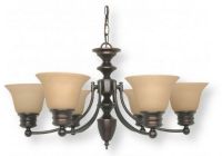 Satco NUVO 60-1274 Six-Light, Twenty-Six-Inch Chandelier in Mahogany Bronze Finish with Champagne Linen Glass Shades; Empire Collection; 120 Volts; 60 Watts; Incandescent lamp type; Type A19 Bulb; Bulb not included; UL Listed; Dry Location Safety Rating; 48-Inch Chain; Dimensions Width 26 Inches X Height 14 Inches; Weight 5.00 Pounds; UPC 045923612749 (SATCO NUVO601274 SATCO NUVO60-1274 SATCONUVO 60-1274 SATCONUVO60-1274 SATCO NUVO 601274 SATCO NUVO 60 1274) 