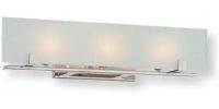 Satco NUVO 60-5177 Three-Light Halogen Vanity Light Fixture in Polished Nickel with Frosted Glass Shade, Lynne Collection; 120 Volts, 60 Watts; Halogen lamp type; Type G9 Bulb; Bulb included; UL Listed; Damp Location Safety Rating; Dimensions Height 5.75 Inches X Width 24 Inches X Depth 5 Inches; Weight 4.00 Pounds; UPC 045923651779 (SATCO NUVO605177 SATCO NUVO60-5177 SATCONUVO 60-5177 SATCONUVO60-5177 SATCO NUVO 605177 SATCO NUVO 60 5177) 