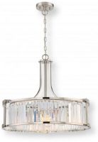 Satco NUVO 60-5761 Four-Light Crystal Pendant with 60 Watt Vintage Lamps Included in Polished Nickel, Krys Collection; 120 Volts, 60 Watts; 960 Lumen Output; Incandescent lamp type; ST19 Bulb; Bulb included; UL Listed; Dry Location Safety Rating; Dimensions Height 20.5 Inches X Width 24.875 Inches; 48 Inch Chain; Weight 7.00 Pounds; UPC 045923657610 (SATCO NUVO605761 SATCO NUVO60-5761 SATCONUVO 60-5761 SATCONUVO60-5761 SATCO NUVO 605761 SATCO NUVO 60 5761) 