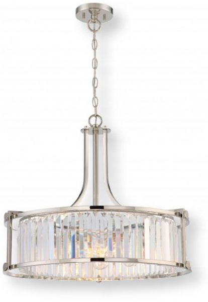 Satco NUVO 60-5761 Four-Light Crystal Pendant with 60 Watt Vintage Lamps Included in Polished Nickel, Krys Collection; 120 Volts, 60 Watts; 960 Lumen Output; Incandescent lamp type; ST19 Bulb; Bulb included; UL Listed; Dry Location Safety Rating; Dimensions Height 20.5 Inches X Width 24.875 Inches; 48 Inch Chain; Weight 7.00 Pounds; UPC 045923657610 (SATCO NUVO605761 SATCO NUVO60-5761 SATCONUVO 60-5761 SATCONUVO60-5761 SATCO NUVO 605761 SATCO NUVO 60 5761)