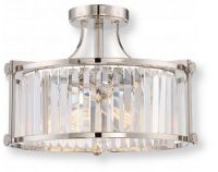 Satco NUVO 60-5763 Three-Light Crystal Semi Flush Fixture with 60W Vintage Lamps Included in Polished Nickel, Krys Collection; 120 Volts, 60 Watts; 720 Lumen Output; Incandescent lamp type; ST19 Bulb; Bulb included; UL Listed; Dry Location Safety Rating; Dimensions Height 12.125 Inches X Width 17.75 Inches; Weight 7.00 Pounds; UPC 045923657634 (SATCO NUVO605763 SATCO NUVO60-5763 SATCONUVO 60-5763 SATCONUVO60-5763 SATCO NUVO 605763 SATCO NUVO 60 5763) 