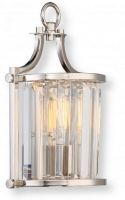 Satco NUVO 60-5766 One-Light Crystal Wall Sconce with 60 Watt Vintage Lamp Included in Polished Nickel, Krys Collection; 120 Volts, 60 Watts; Incandescent lamp type; ST19 Bulb; Bulb included; UL Listed; Dry Location Safety Rating; Dimensions Depth 4.75 Inches X Height 12.75 Inches X Width 8.25 Inches; Weight 4.00 Pounds; UPC 045923657665 (SATCO NUVO605766 SATCO NUVO60-5766 SATCONUVO 60-5766 SATCONUVO60-5766 SATCO NUVO 605766 SATCO NUVO 60 5766) 
