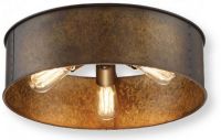 Satco NUVO 60-5893 Three-Light Flush Fixture with 60 Watt Vintage Lamps Included in Weathered Brass, Kettle Collection; 120 Volts, 60 Watts; Incandescent lamp type; Type ST19 Bulb; Bulb included; UL Listed; Dry Location Safety Rating; Dimensions Height 5 Inches X Width 17 Inches; Weight 4.00 Pounds; UPC 045923658938 (SATCO NUVO605893 SATCO NUVO60-5893 SATCONUVO 60-5893 SATCONUVO60-5893 SATCO NUVO 605893 SATCO NUVO 60 5893) 