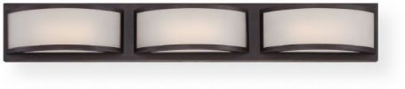 Satco NUVO 62-316 Three-Lights Wall Mounted LED Wall Sconce in Georgetown Bronze Finish, 120 Volts, 4.8 Watts, Lamp type LED, UL Listed, Width 27.9 Inches, Height 4.00 Inches, Weigth 2 Pounds, UPC 045923323133 (Satco NUVO 62-313 Satco NUVO62-316 SatcoNUVO 62-316 SatcoNUVO62-316 Satco NUVO 62316 Satco NUVO 62 316) 