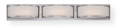 Satco NUVO 62-319 Two-Lights Wall Mounted LED Wall Sconce in Brushed Nickel Finish, 120 Volts, 4.8 Watts, Lamp type LED, UL Listed, Width 20.5 Inches, Height 4.125 Inches, Weigth 2 Pounds, UPC 045923323195 (SATCO NUVO 62-319 SATCO NUVO62-319 SATCONUVO 62-319 SATCONUVO62-319 SATCO NUVO 62319 SATCO NUVO 62 319) 