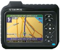 Audiovox NVX-226 Portable Navigation GPS, 3.5" Touchscreen Operation with Built-in GPS and Car Mount with 1 GB Flash memory with full U.S. mapping, Turn by turn voice prompts, Built-In rechargeable battery, Cradle with 3W built-In speaker and windshield mounting bracket, 64 MB SDRAM + 8 MB NOR flash onboard, USB 1.1 connector for Active Sync and map download (NVX-226 NVX 226 NVX226) 