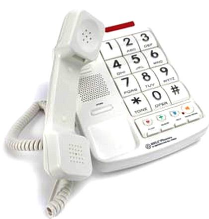 Northwestern Bell NWB-20200; Big Button Phone with Braille, 13 Number Memory: 3 Emergency One-Touch, 10 Two-Touch; Adjustable Ringer Volume; Adjustable Handset Volume; Visual Ring Indicator; 2-Way Speakerphone, UPC 088064202028 (NWB 20200 NWB20200 20200NWB)