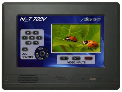 Aurora Multimedia NXT-700V In-Wall Color Touch Panel Controller with Video, 900MIPS Processor, 256MB Flash, 128MB DDR2 Memory, 16GB Maximum Flash, 1920 x 1080p Scaler Max Input Resolution, 300 nits -cd/m2 Brightness, 7