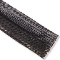 Techflex NYN0.50BK Nylon Monofilament Expandable Braided Sleeving, 0.50 Inches wide, 500 feet reel, Black; Provides braiding from .012" Nylon 6-6 Polyamide monofilament yarn; Expands up to 150 percent; Resists gasoline, engine chemicals, abrasion, and UV damage; NY’s tough characteristics can increase hose life up to 300 percent; UPC N/A (NYN0.50BK NYN050BK IN-NYNO12-500BK INNYNO12500BK) 
