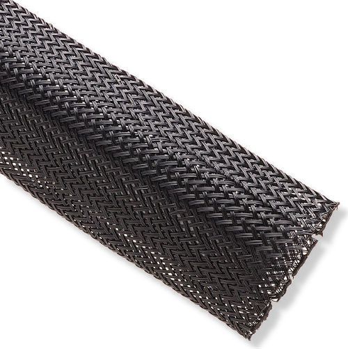 Techflex NYN1.25BK Nylon Monofilament Expandable Braided Sleeving, 1.25 Inches wide, 250 feet reel, Black; Provides braiding from .012