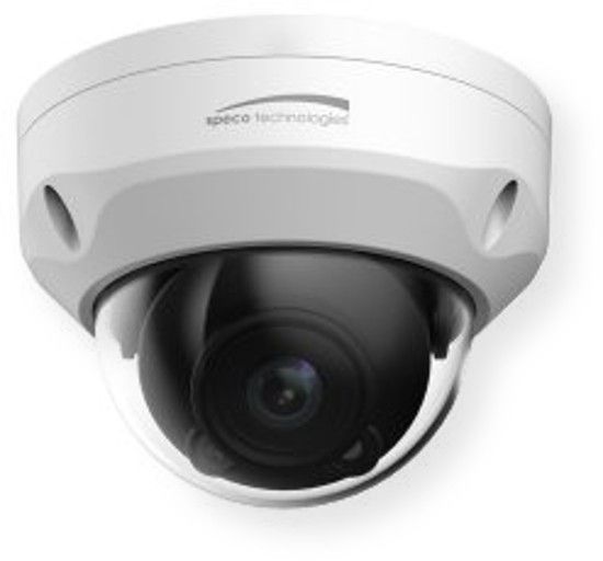 Speco Technologies O3VFDM 3 MP IP Motorized Dome Camera; White; 2.7-12mm motorized lens; Supports up to 3MP; Motorized varifocal lens with auto focus; Built in standard PoE (IEEE 802.3af); Adaptive IR LEDs reduce IR saturation; IR Range: 98 (depending on scene reflection); True Day/Night operation (IR cut filter); UPC 030519021302 (O3VFDM O3-VFDM O3VFDMCAMERA O3VFDM-CAMERA  O3VFDMSPECOTECHNOLOGIES O3VFDM-SPECOTECHNOLOGIES)  
