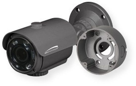 Speco Technologies O4FB8M 4 MP IP FIT Bullet Motorized Camera; Dark Gray; 2.8-12mm motorized lens; Flexible Intensifier Technology to fit any lighting application; Supports up to 4MP in 16:9 widescreen format; Motorized lens with auto focus; Adaptive IR LEDs reduce IR saturation; IR Range: 100 (depending on scene reflection); UPC 030519021883 (O4FB8M O4FB-8M O4FB8MCAMERA O4FB8M-CAMERA  O4FB8MSPECOTECHNOLOGIES O4FB8M-SPECOTECHNOLOGIES)   