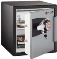 Sentry Safe OA3821 Fire-Safe Electronic, 1.2 ft Capacity, Adjustable Shelves, Electronic Lock Type, 6 x Live-locking Bolts, Door Pocket Features, Gunmetal Gray Color, Metal Handle Material, Advanced LCD electronic lock system with backlit keypad, programmable PIN access and tubular key lock, Key rack and compartment for small items, Holds standard and A-4 size papers, folders and binders (OA-3821 OA 3821 SentrySafe) 