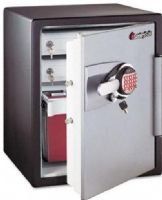 SentrySafe OA5848 Fire-Safe Electronic, 2 ft Capacity, 1 x Locking Drawers, Electronic Lock Type, 7 x Live-locking Bolts, Door Pocket Features, Black Color, Metal Handle Material, Holds standard and A-4 size papers, folders and binders, Advanced LCD electronic lock system with backlit keypad, programmable PIN access and tubular key lock, ETL verified for 1-hour fire protection of CDs, DVDs, Memory Sticks and USB Drives up to 1700 degrees F (OA 5848 OA-5848 Sentry Safe) 